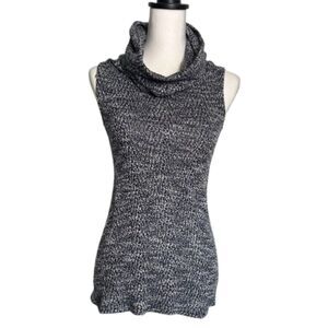 Anthropologie Dolan Left Coast Collection Cowl Neck Tunic Sweater XS Black White